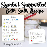 FREE Symbol Supported Visual Recipe for Bath Salts (Mothers Day Craft)