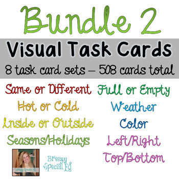 Visual Life Skill Task Cards *SECOND BUNDLE* for special education