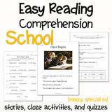 Back to School - Easy Reading Comprehension for Special Education