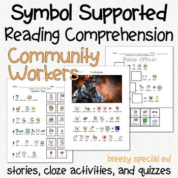 Community Workers - Symbol Supported Picture Reading Comprehension