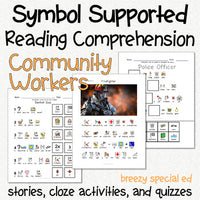 Community Workers - Symbol Supported Picture Reading Comprehension