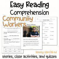 Community Workers - Easy Reading Comprehension for Special Education