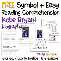 Kobe Bryant: Symbol Supported + Easy Reading Comprehension for Special Ed