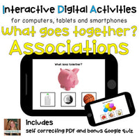 Digital Interactive PDF, Boom Cards + Quiz ⋅ What Belongs Together?