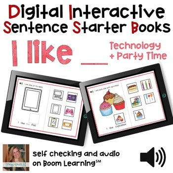 Digital Interactive Books - I Like - Sentencer Starter Books - Boom Cards™