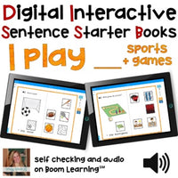 Digital Interactive Books - I Play - Sentencer Starter Books - Boom Cards™