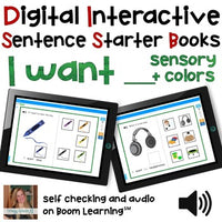 Digital Interactive Books - I Want - Sentencer Starter Books - Boom Cards™