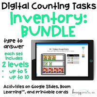 Inventory BUNDLE - Digital Counting Practice for Special Education