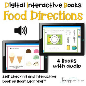 Digital Interactive Books - Food Directions - on Boom Cards™