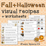 Halloween Fall Visual recipes for special education 