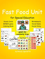 Fast Food Community Trip Unit (special education, multi-needs, autism)