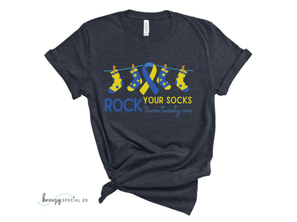 Rock Your Socks | Down Syndrome Awareness 3.21 | Special Education Teacher Tee