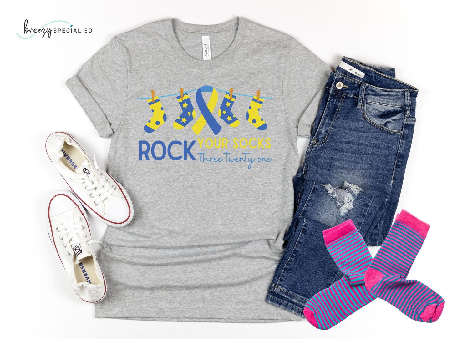 Rock Your Socks | Down Syndrome Awareness 3.21 | Special Education Teacher Tee