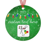 PERSONALIZED Special Education Teacher Metal Ornament with Picture Communication Symbols