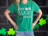 Lucky Teacher with Symbol Support | St Patrick's Day | Special Education Teacher Tee
