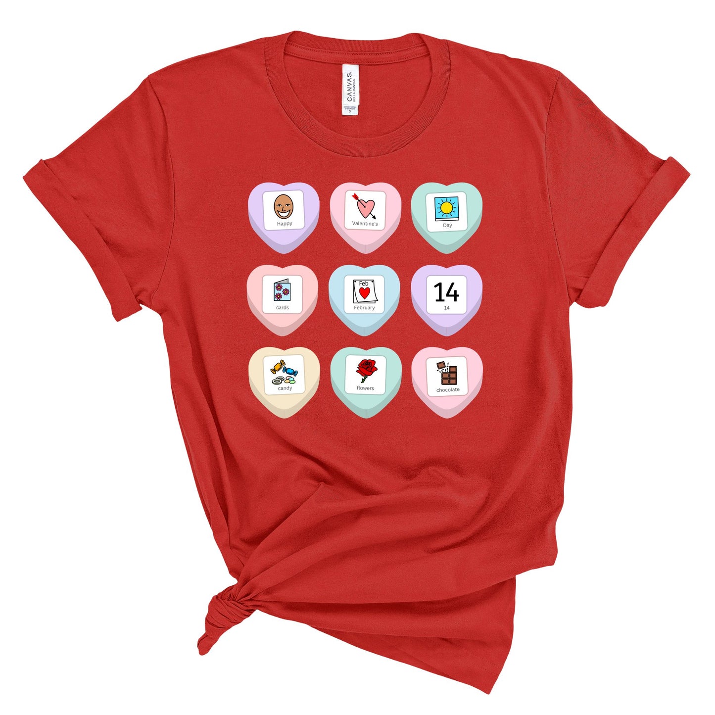 Candy Heart PCS Symbol Special Education Teacher Tee