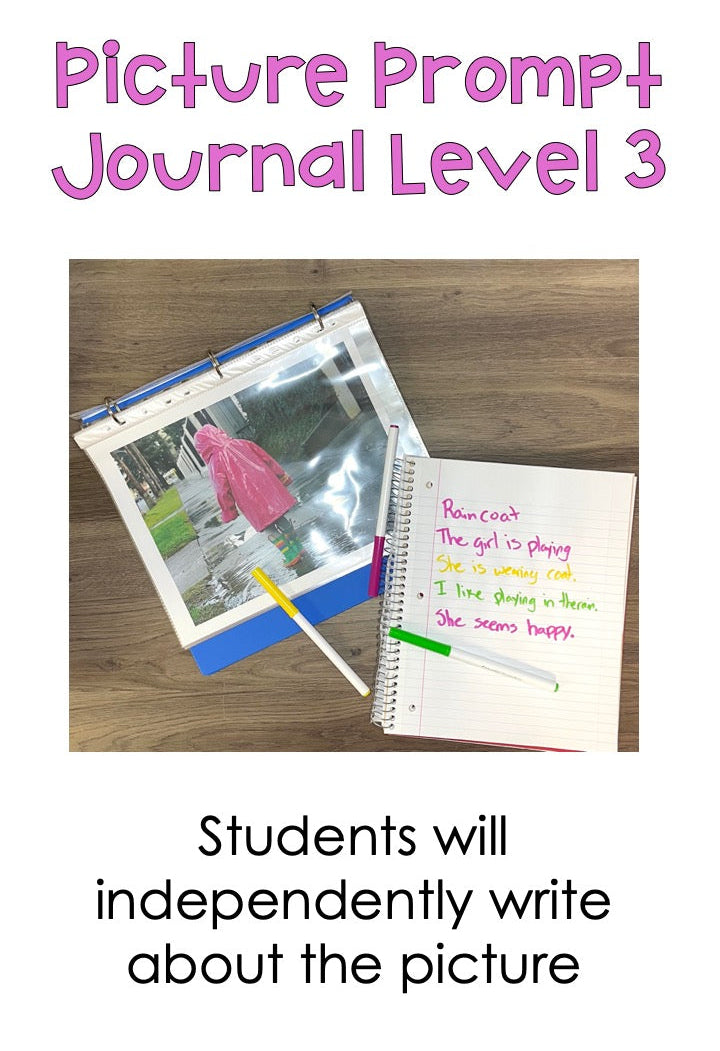 spring differentiated journal prompts for autism and special education