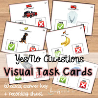 Yes/No Questions. Behavior Task Cards for autism and special education
