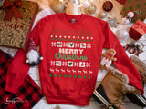 Ugly Christmas Sweater Sweatshirt with Picture Communication Symbols for Special Education Teachers and SLPs