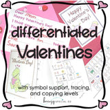 Valentine's Day Cards: Differentiated for ALL your Special Ed Students