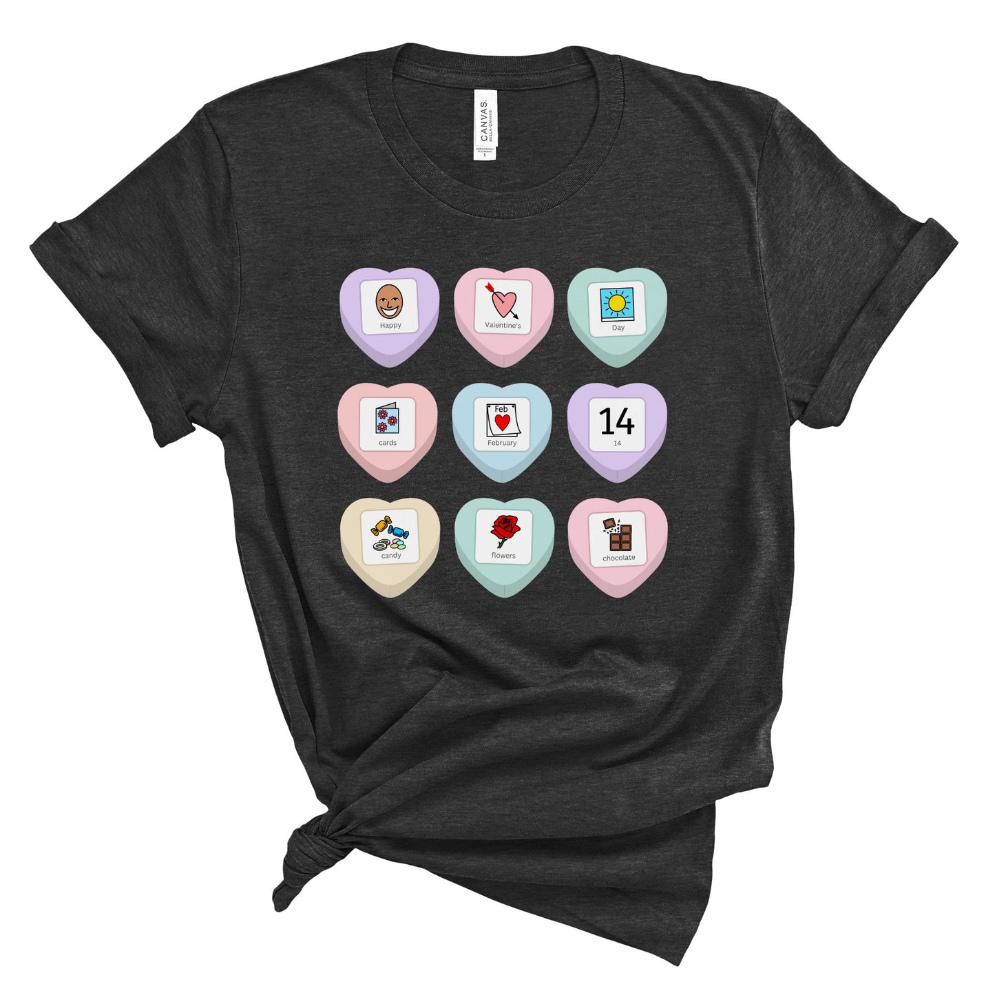 Candy Heart PCS Symbol Special Education Teacher Tee