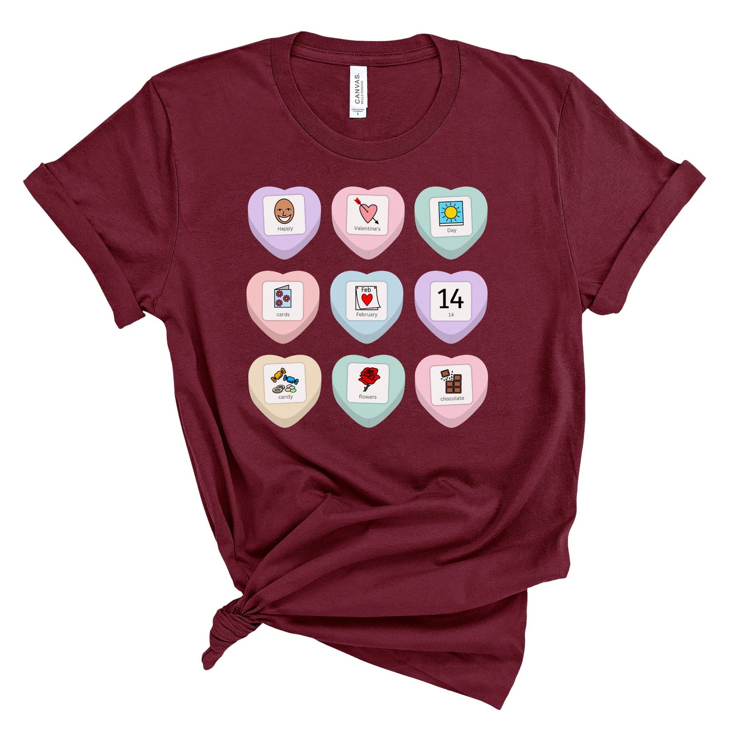 Candy Heart PCS Symbol Special Education Teacher Tee