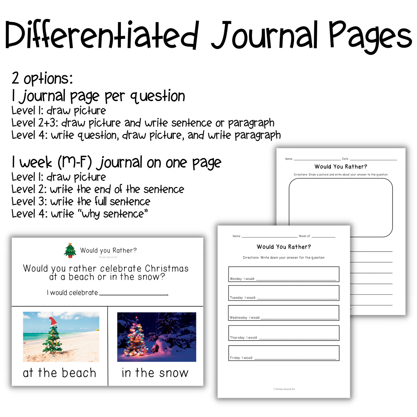 Would You Rather? Christmas Questions + Journal Prompts