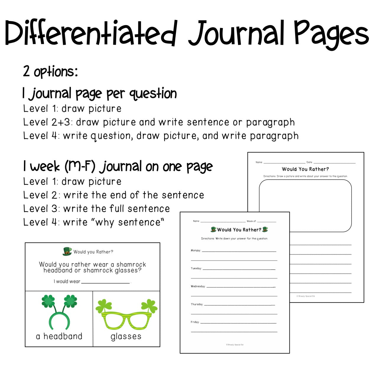 Would You Rather? St Patrick's Day Questions + Journal Prompts